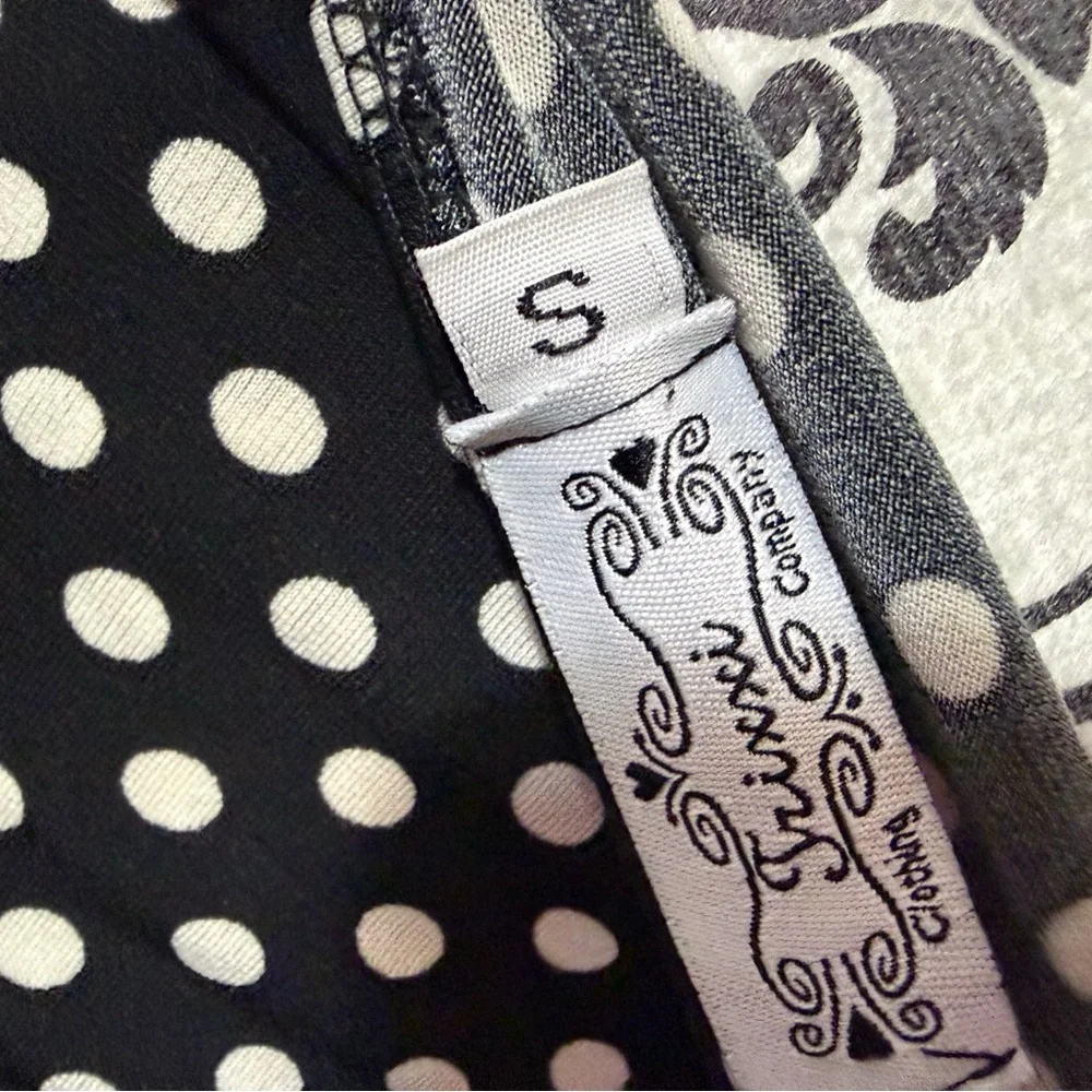 Trixxi Black and White Polka Dot Halter Top - Picture 4 of 4